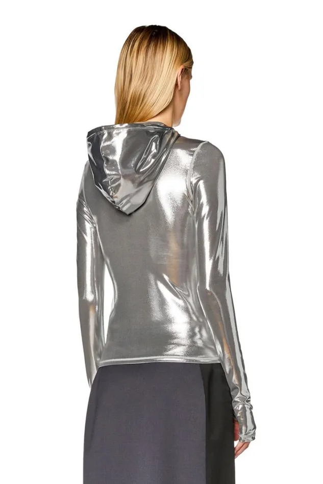 Women TMetalL1 Silver Diesel Tshirts And Tops Women TMetalL1 Silver Diesel Tshirts And Tops