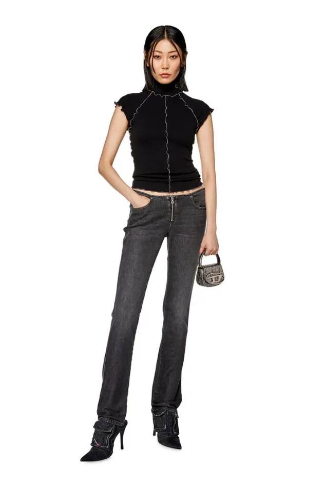 Women TRibelle Black Diesel Tshirts And Tops