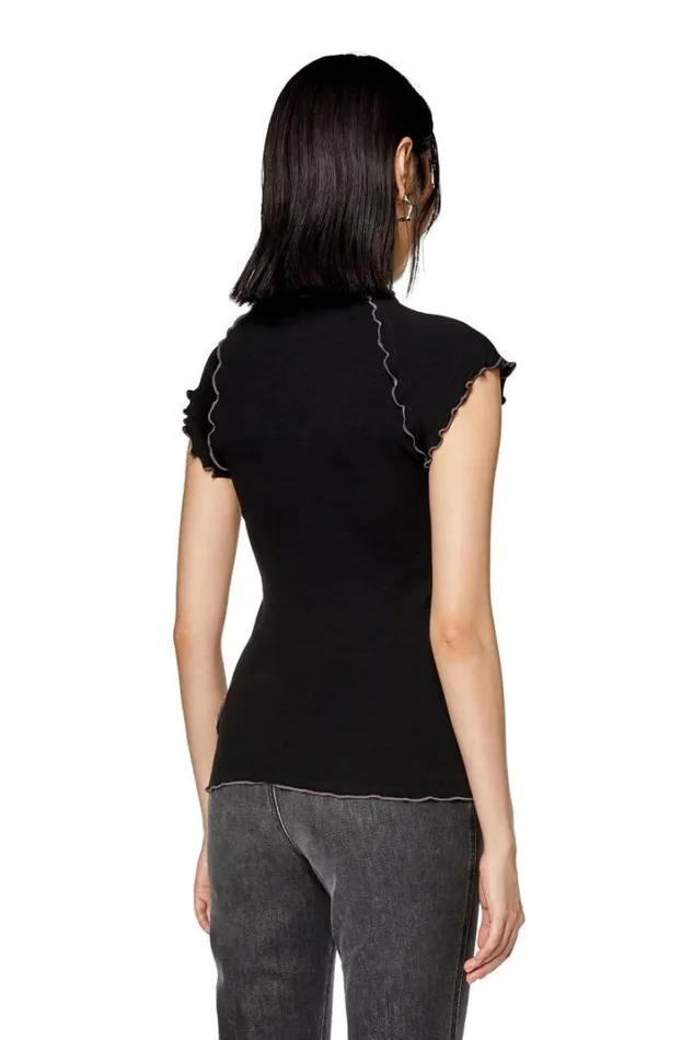 Women TRibelle Black Diesel Tshirts And Tops
