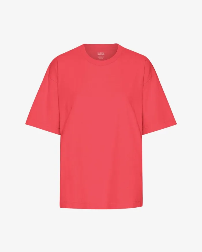 Women TShirts Colorful Standard Oversized Organic TShirt Red Tangerine