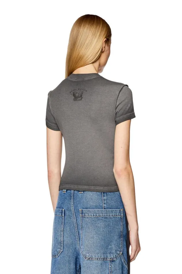 Women TSkinzyL1 Grey Diesel Tshirts And Tops Women TSkinzyL1 Grey Diesel Tshirts And Tops