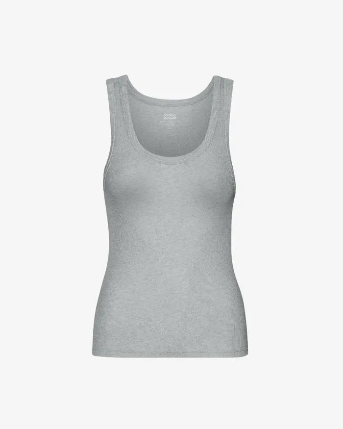 Women Tank Tops Colorful Standard Women Organic Rib Tank Top Heather Grey