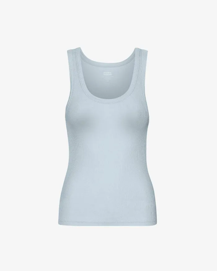 Women Tank Tops Colorful Standard Women Organic Rib Tank Top Powder Blue