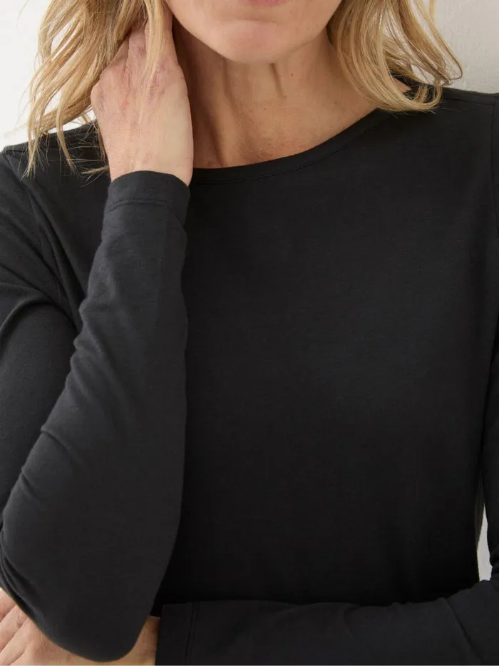 Women Tops and TShirts Fat Face Bree Black TShirt