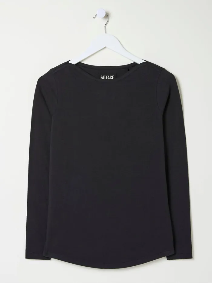 Women Tops and TShirts Fat Face Bree Black TShirt