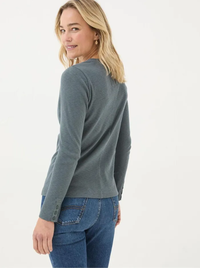Women Tops and TShirts Fat Face Callie Grey Long Sleeve Top
