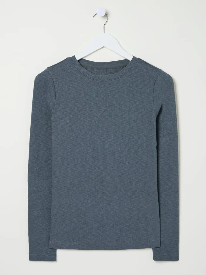 Women Tops and TShirts Fat Face Callie Grey Long Sleeve Top