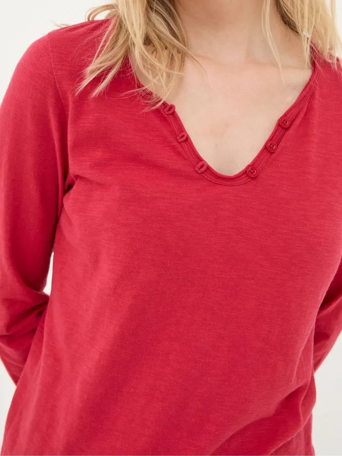 Women Tops and TShirts Fat Face Red Porter TShirt