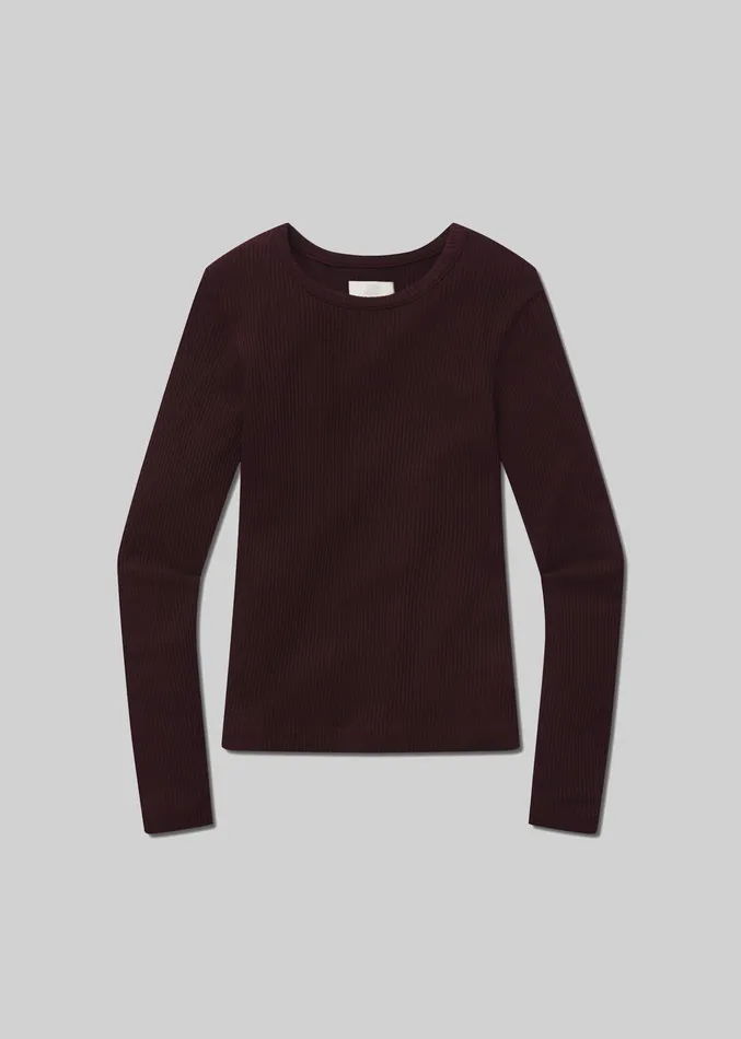 Women Tops Citizens Of Humanity Bina Crewneck In Burgundy
