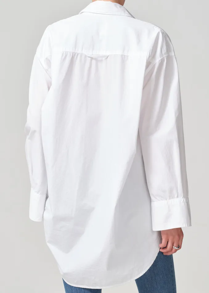 Women Tops Citizens Of Humanity Cocoon Shirt In Optic White
