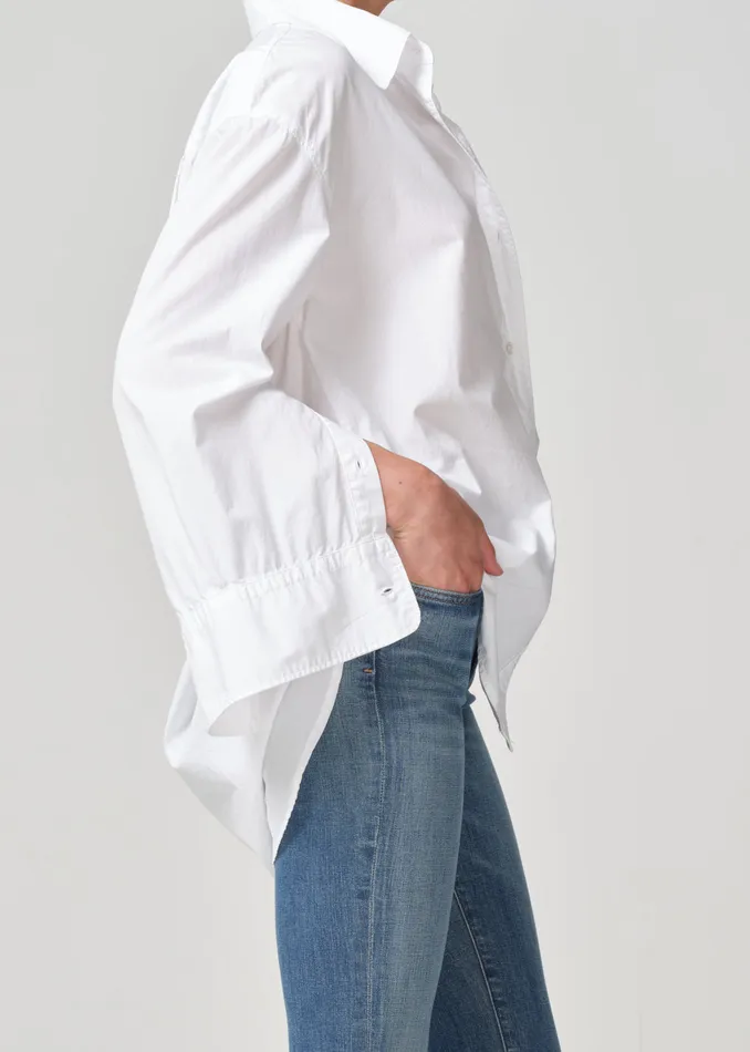 Women Tops Citizens Of Humanity Cocoon Shirt In Optic White