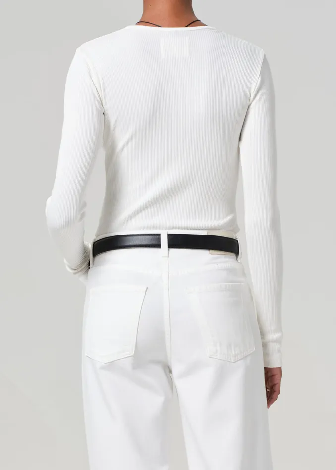 Women Tops Citizens Of Humanity Helsa Deep V Bodysuit In Pashmina