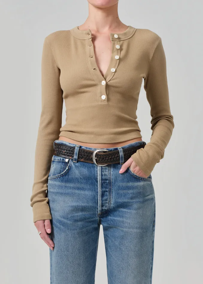 Women Tops Citizens Of Humanity Varra Henley In Sandie