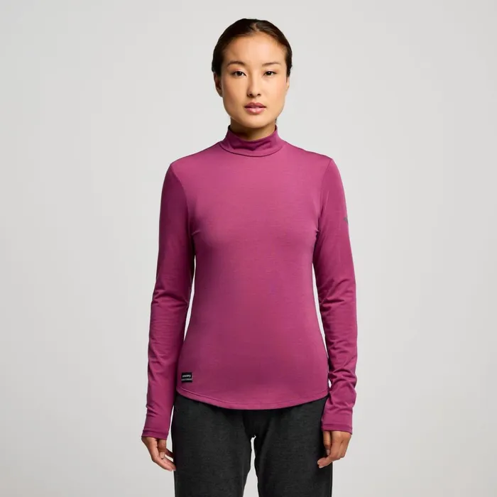 Women Triumph Long Sleeve Plum Saucony Tops