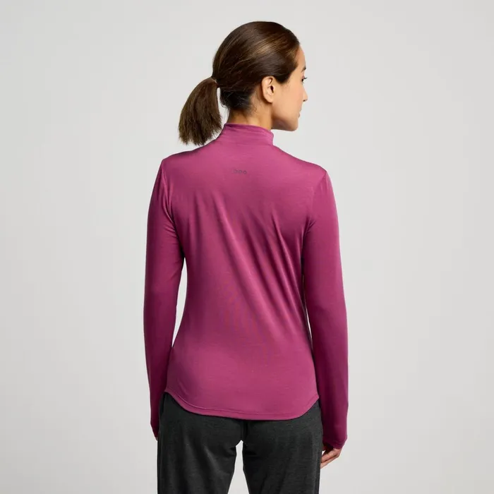 Women Triumph Long Sleeve Plum Saucony Tops