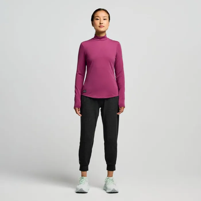 Women Triumph Long Sleeve Plum Saucony Tops
