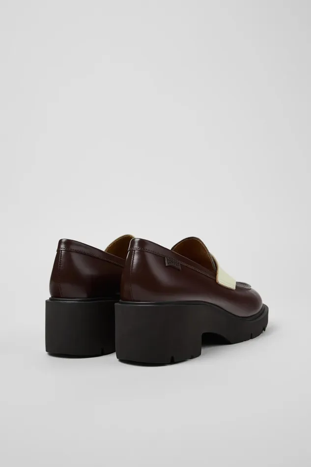 Women Twins Multicolored Leather Loafers Camper Formal Shoes