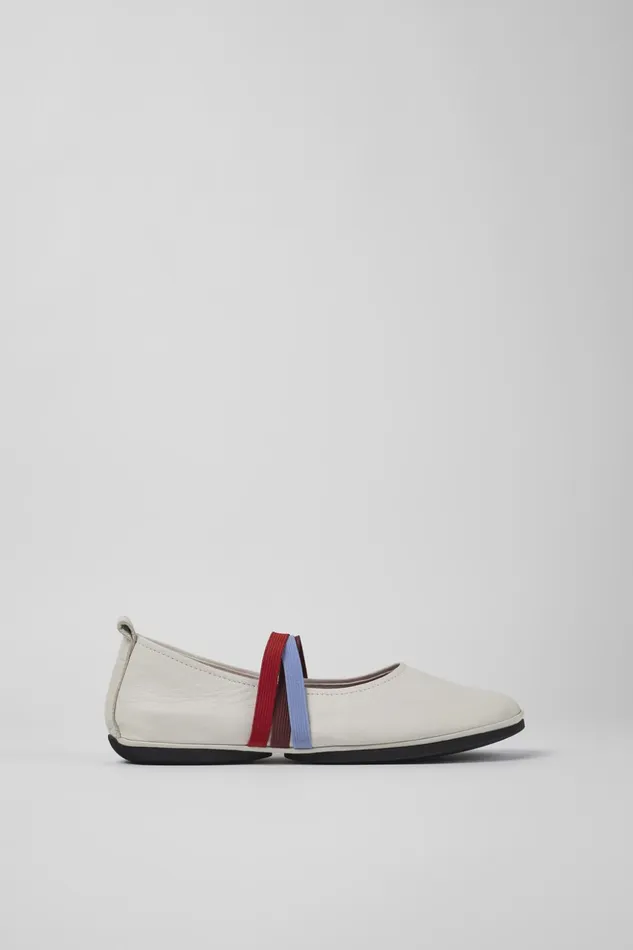 Women Twins White Leather MoccasinsBallerinas Camper Ballerinas Women Twins White Leather MoccasinsBallerinas Camper Ballerinas