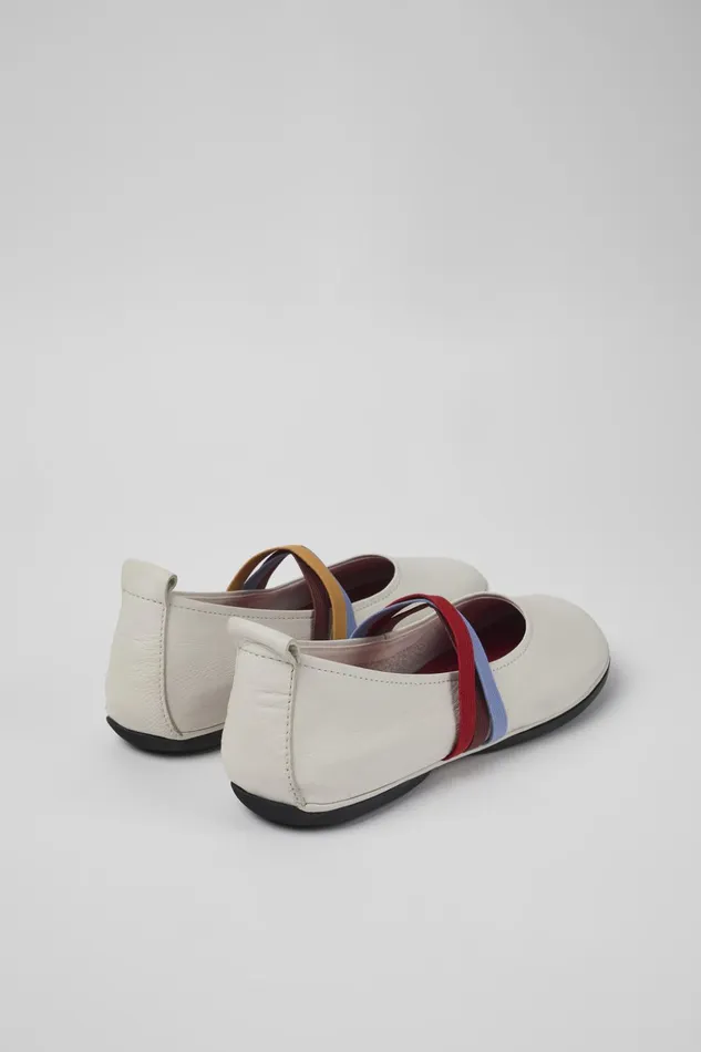 Women Twins White Leather MoccasinsBallerinas Camper Ballerinas Women Twins White Leather MoccasinsBallerinas Camper Ballerinas