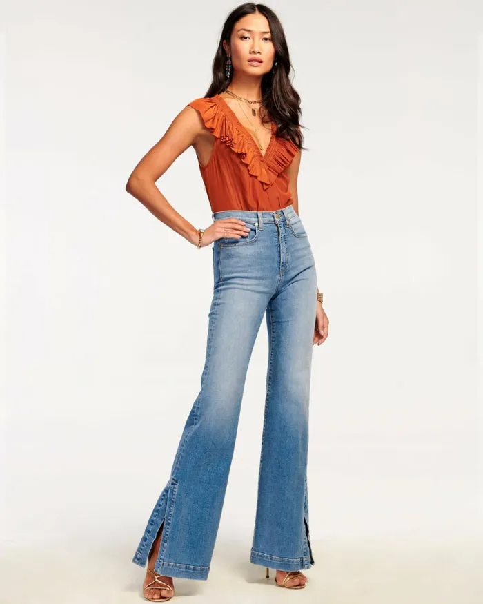 Women Tyra High Waisted Flare Jean Light Wash Ramy Brook Denim Women Tyra High Waisted Flare Jean Light Wash Ramy Brook Denim