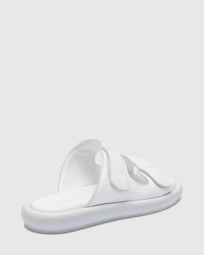 Women VIKTOR WHITE Flatform Leather Sandals NOVO Shoes