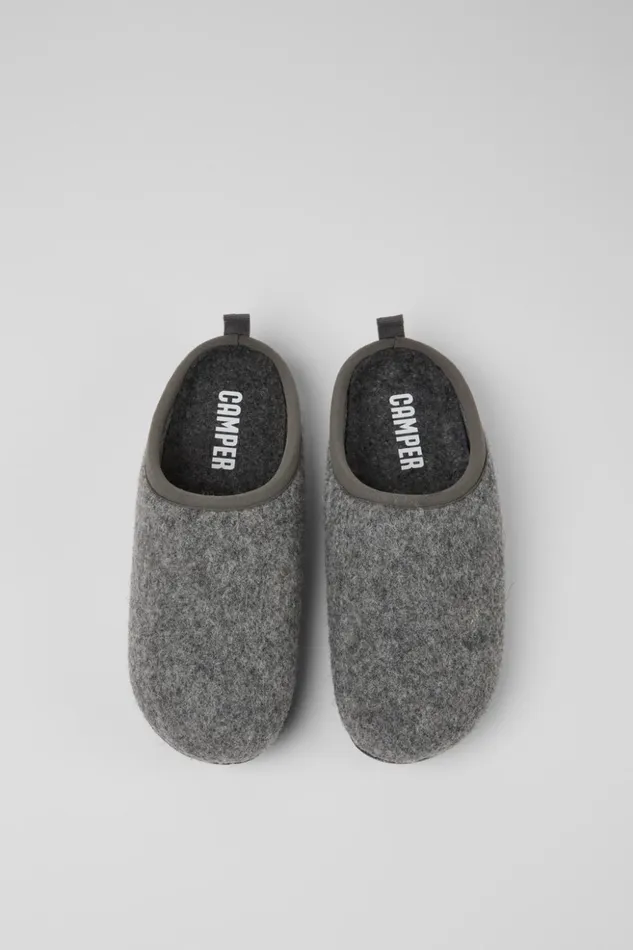 Women Wabi Gray Slippers Camper Non Leather Shoes Women Wabi Gray Slippers Camper Non Leather Shoes