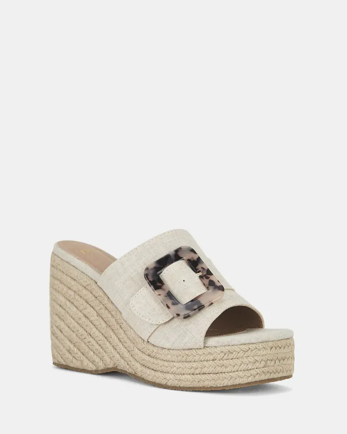 Women WENDALL LINEN Slides NOVO Shoes