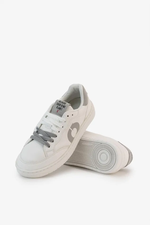 Women White Deia Vegan Leather Trainers Ecoalf Sneakers