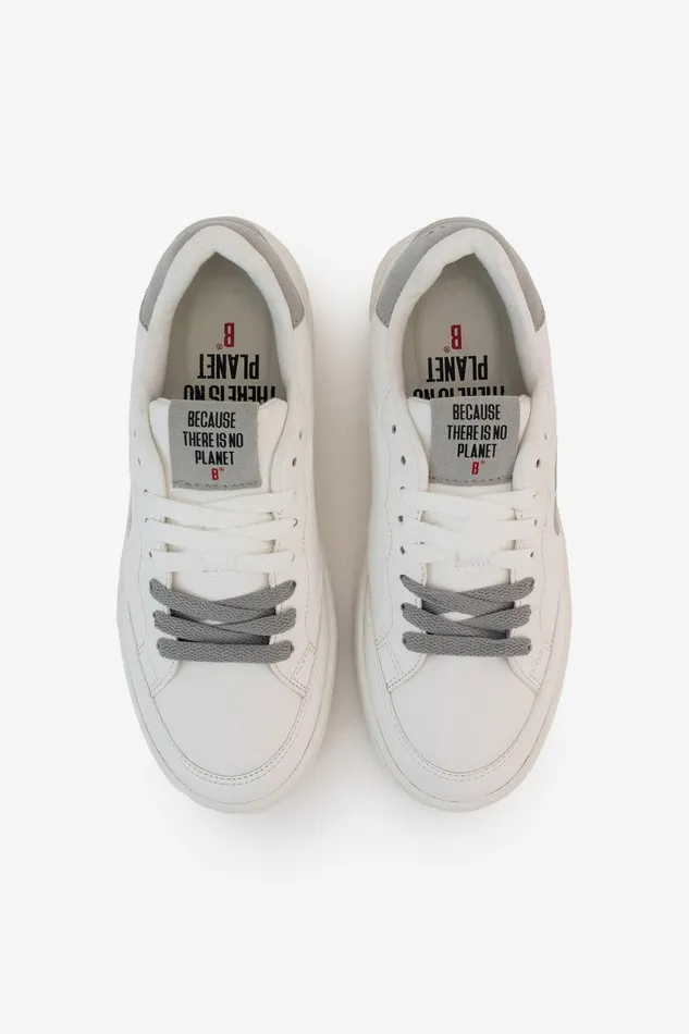 Women White Deia Vegan Leather Trainers Ecoalf Sneakers