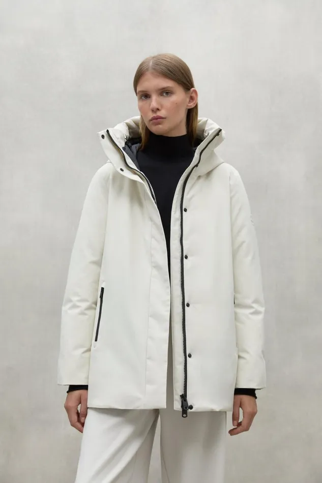 Women White Makalu Jacket Ecoalf Coats And Jackets