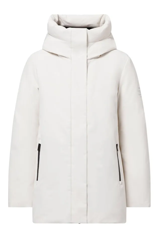 Women White Makalu Jacket Ecoalf Coats And Jackets