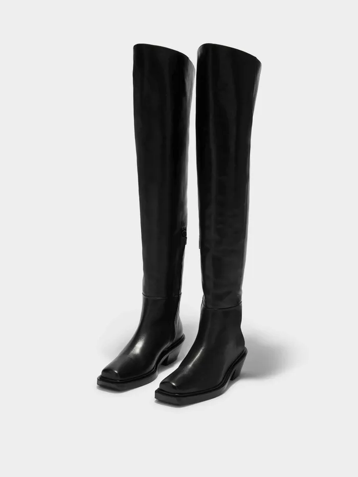Women Wita Leather Biker OverKnee Boots Aeyde KneeHigh Boots