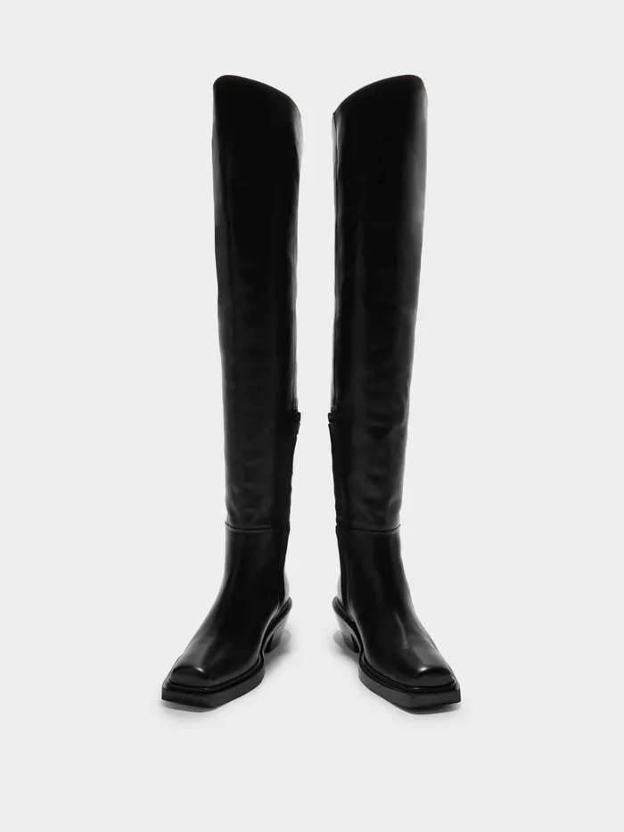 Women Wita Leather Biker OverKnee Boots Aeyde KneeHigh Boots