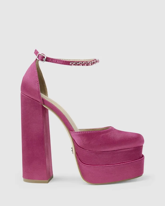 Women ZAGUAR Magenta Pumps Platforms NOVO Shoes