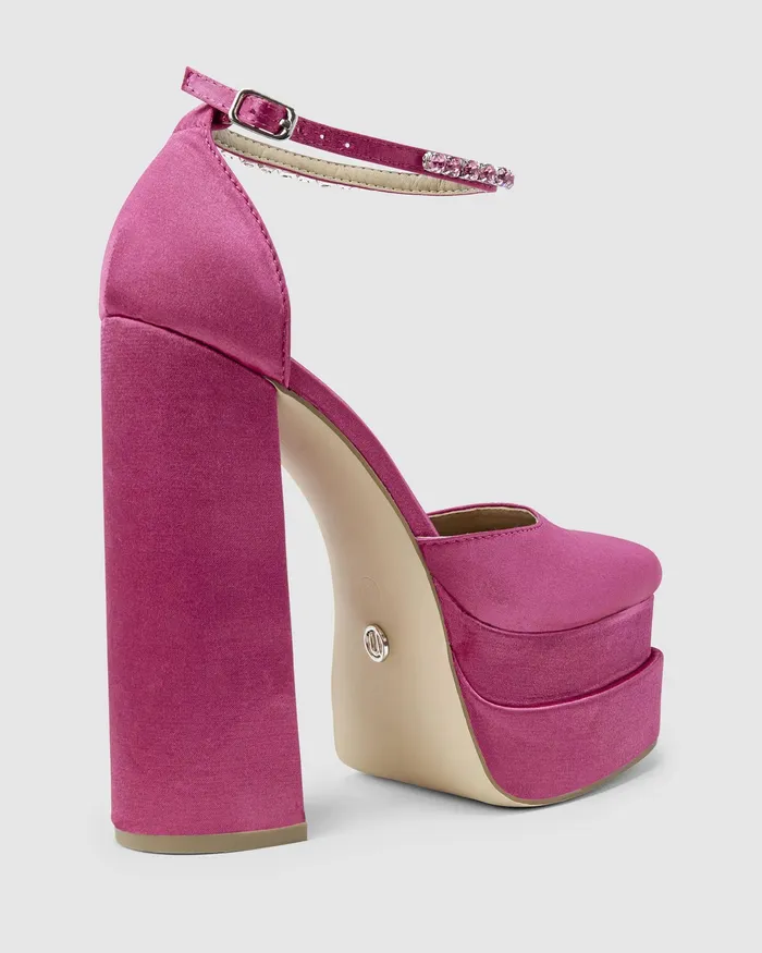 Women ZAGUAR Magenta Pumps Platforms NOVO Shoes