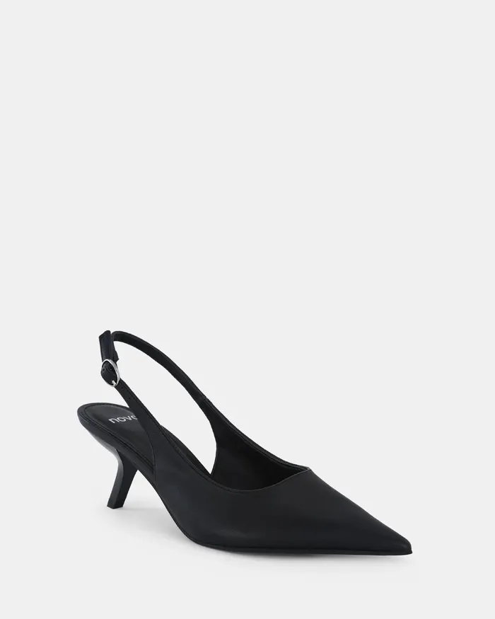 Women ZINDY BLACK Low Heels Party NOVO Shoes