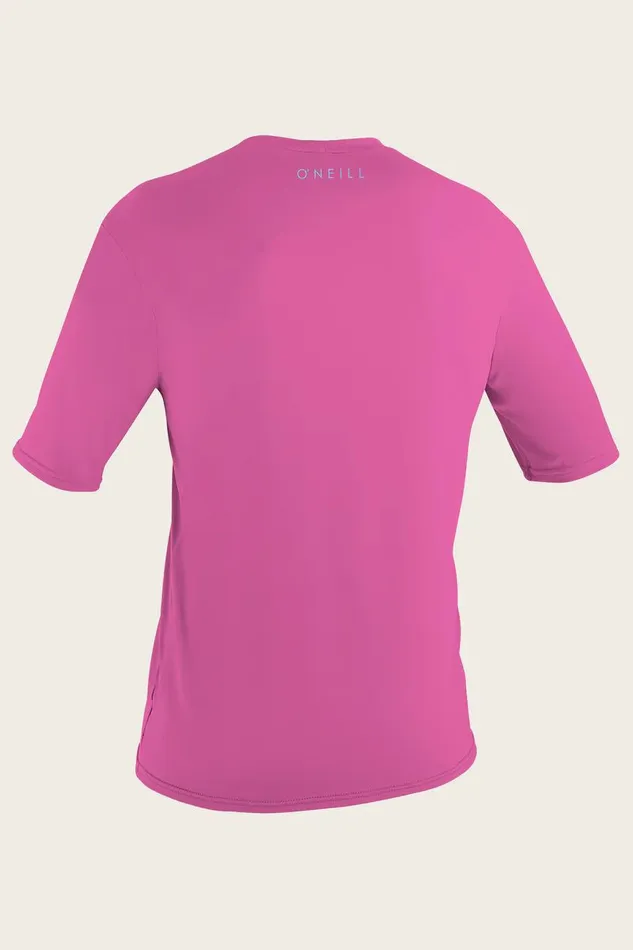 YOUTH BASIC SKINS 30 SS SUN SHIRT Fox Pink Kids O039NEILL Youth Wetsuits