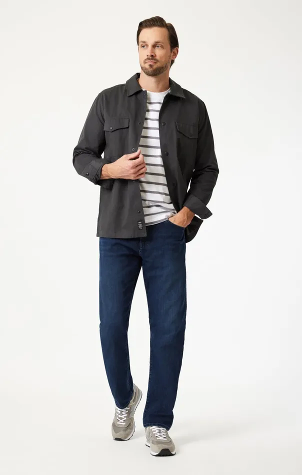 Zach Straight Leg In Ink Brushed Williamsburg Men Mavi Jeans Denim