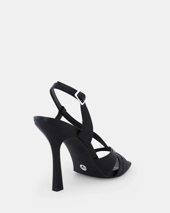 ZOZEY BLACK Open Toe Heels Women Party NOVO Shoes