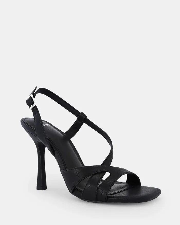 ZOZEY BLACK Open Toe Heels Women Party NOVO Shoes